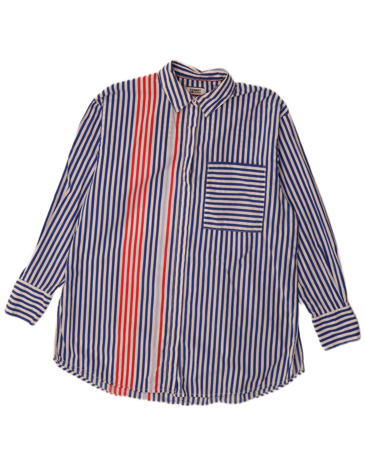 Tommy Hilfiger Chemise Homme Petit Coton Bleu à Fines Rayures