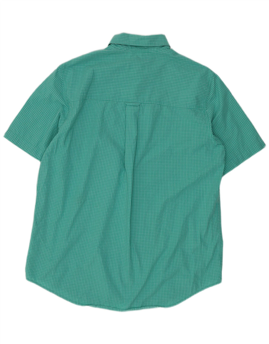 Chaps Chemise à manches courtes homme en coton vichy vert moyen