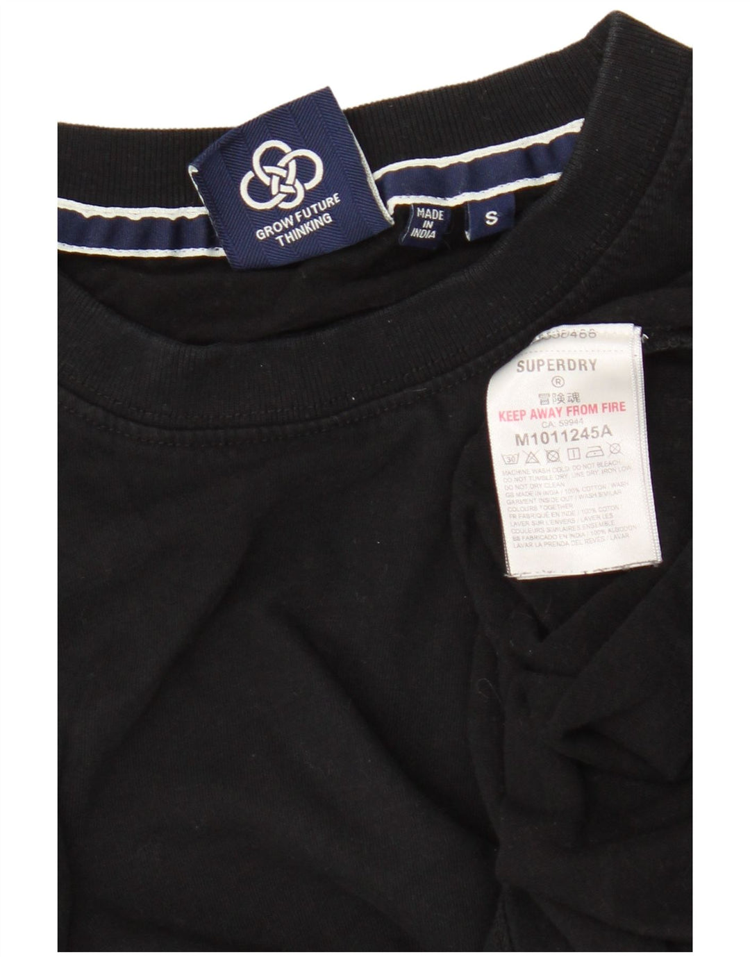 Superdry T-Shirt Homme Noir Petit Coton