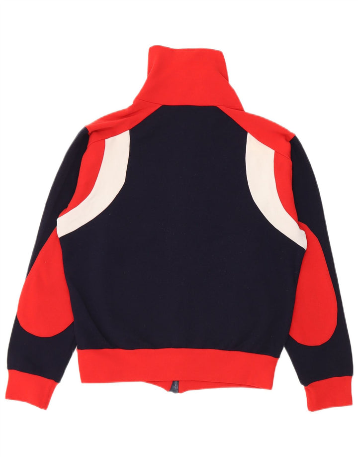 vintage Mens Survêtement Top Veste 2XS Bleu Marine Colourblock Polyamide