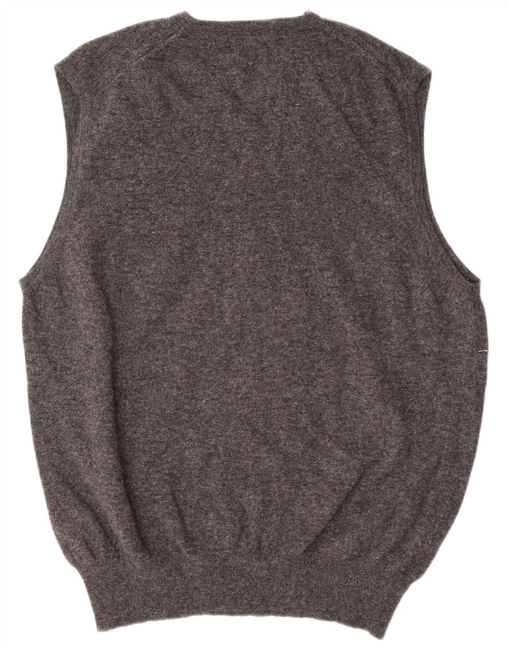 Fred Perry Débardeur Vest Homme Gris Moyen Laine