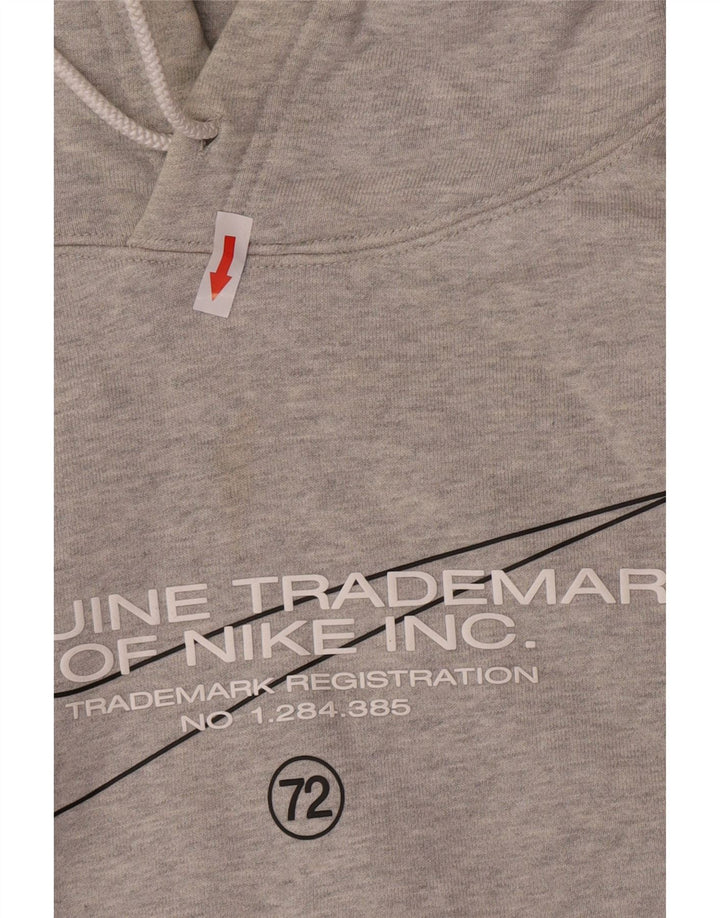 Nike Pull à capuche graphique pour homme Petit coton gris