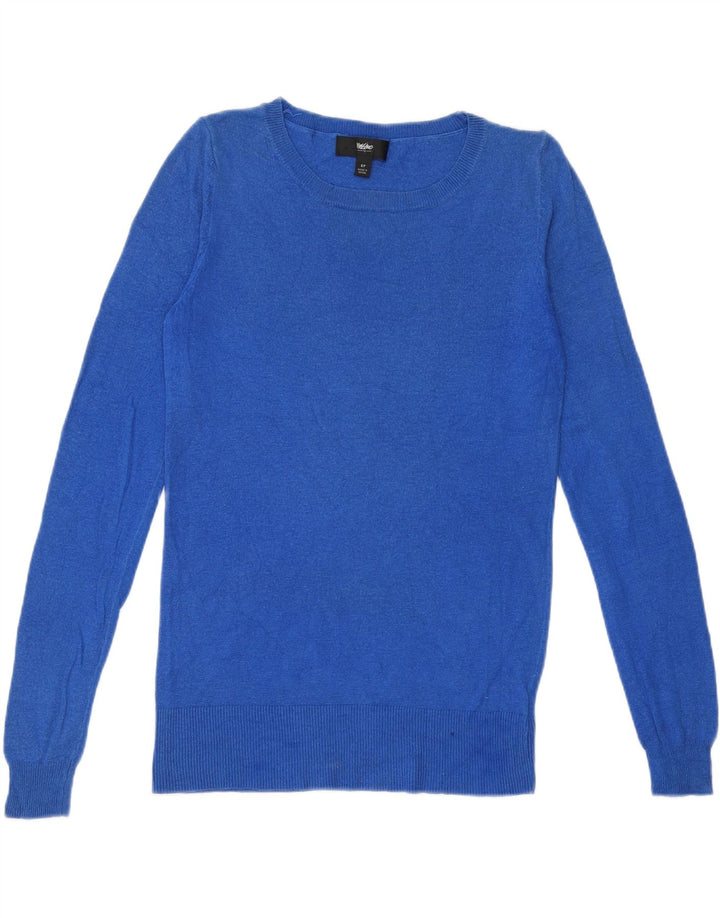 MOSSIMO Womens Boat Neck Jumper Sweater UK 10 Small Blue Nylon Vintage Mossimo and Second-Hand Mossimo from Messina Hembry 