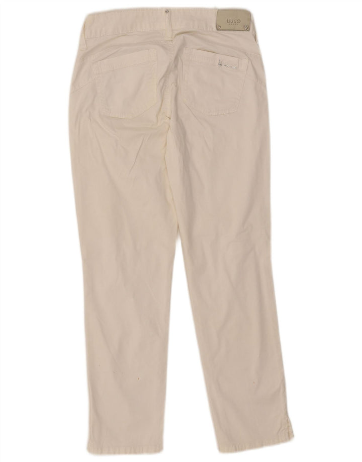 Liu Jo Jean Slim Femme W28 L26 Coton Blanc