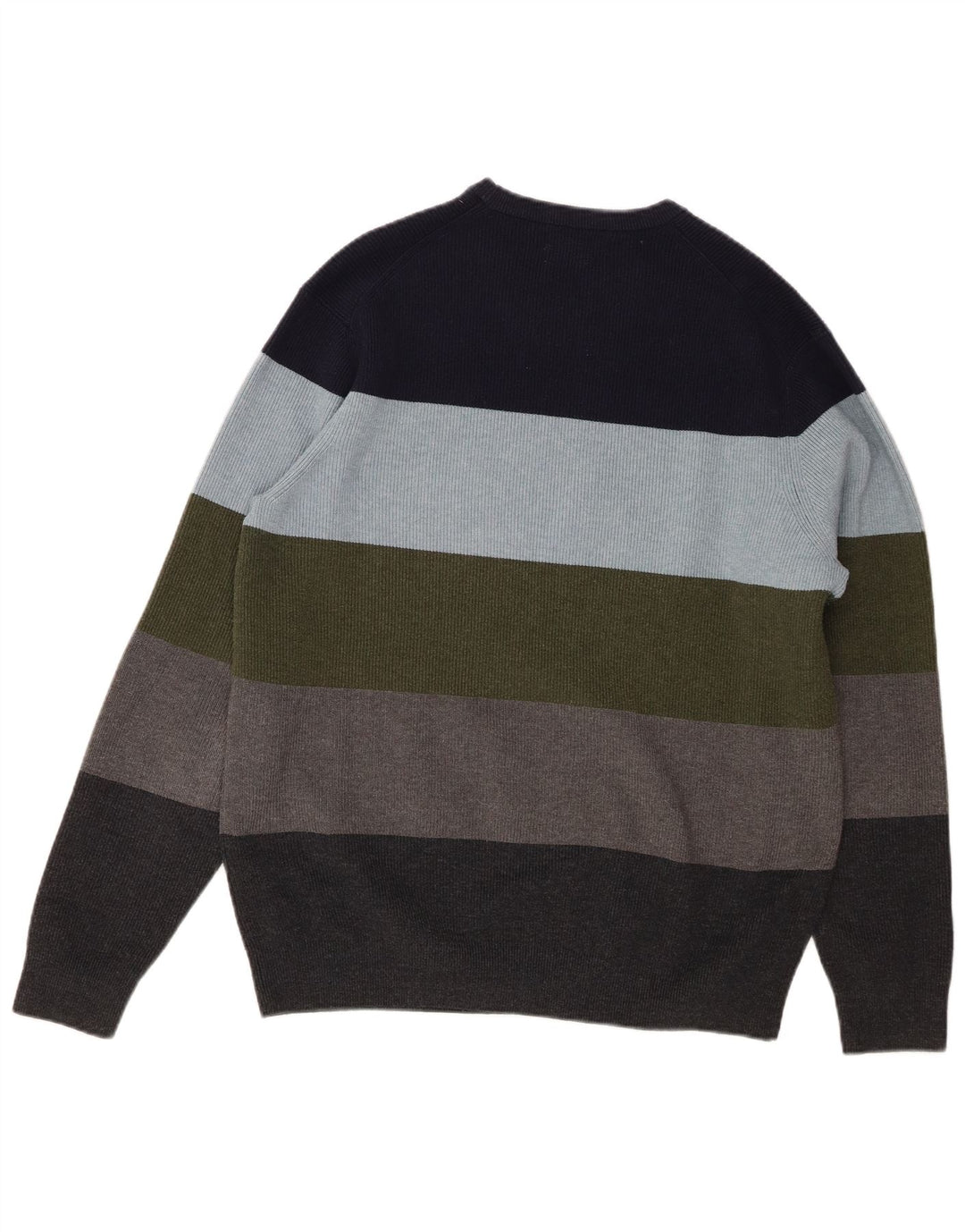 Marks & Spencer Pull à col rond pour homme, grandes rayures multicolores
