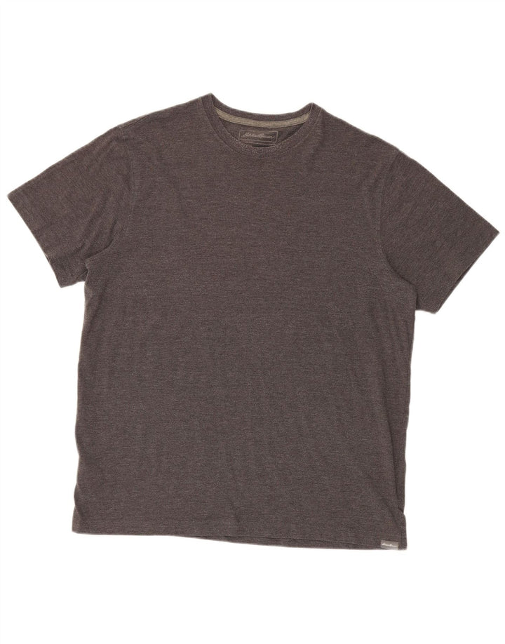 Eddie Bauer T-Shirt Homme Haut Large Gris Coton