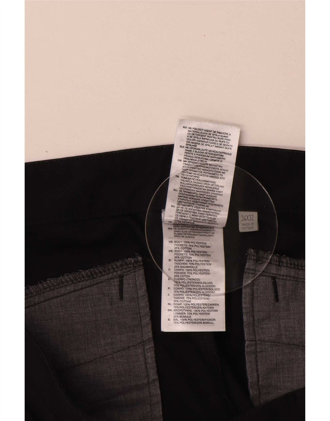 Adidas Pantalon Chino Slim Homme W34 L32 Noir Polyester