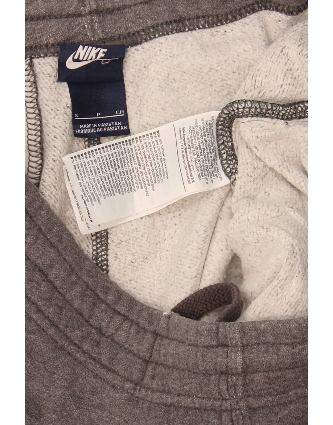 NIKE Mens Tracksuit Trousers Joggers Small Grey Cotton