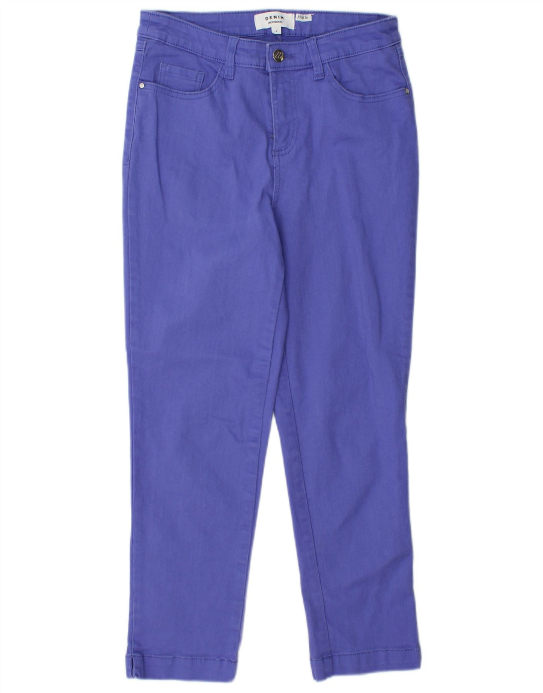 MONSOON Jean court Hoile pour femme UK 8 Small W28 L25 Violet
