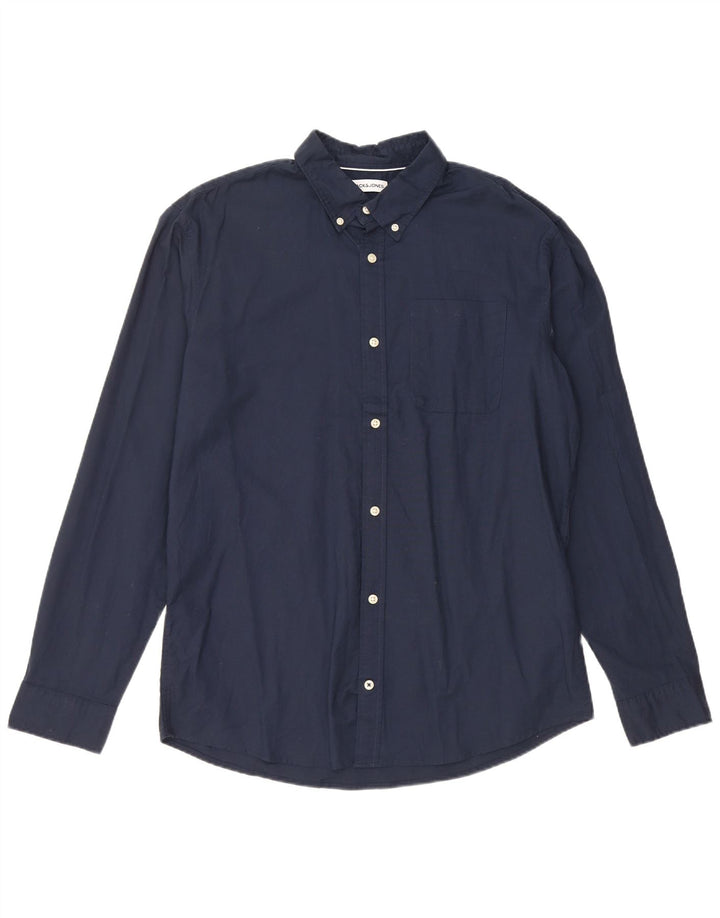 Jack & Jones Chemise Homme XL Bleu Marine Coton