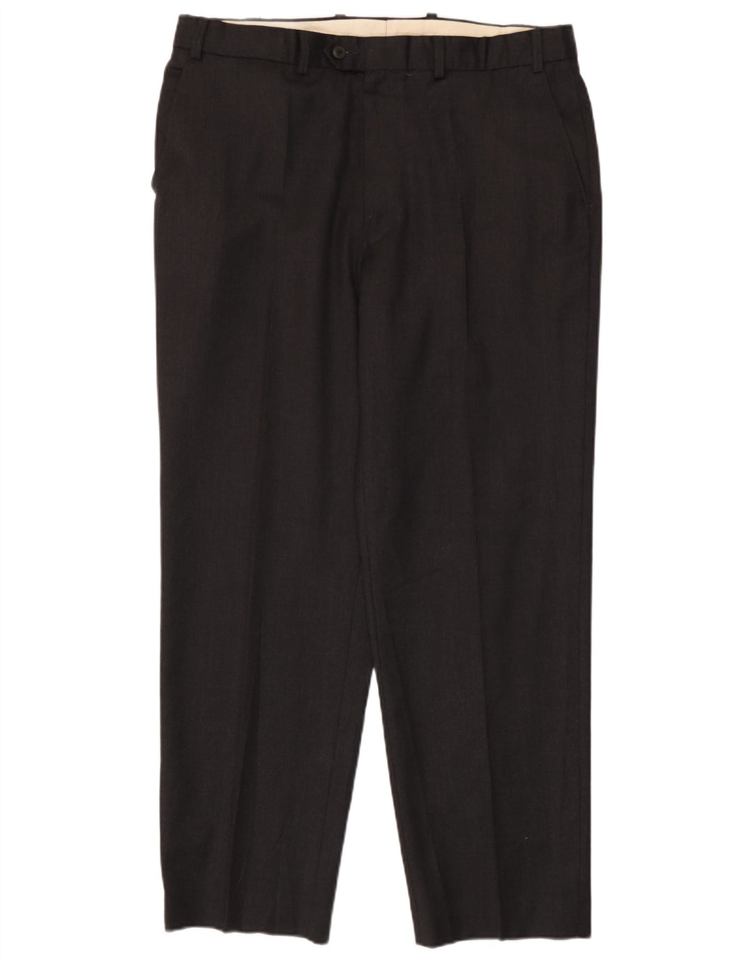 Marks & Spencer Pantalon de Costume Droit Homme W38 L31 Laine Noir