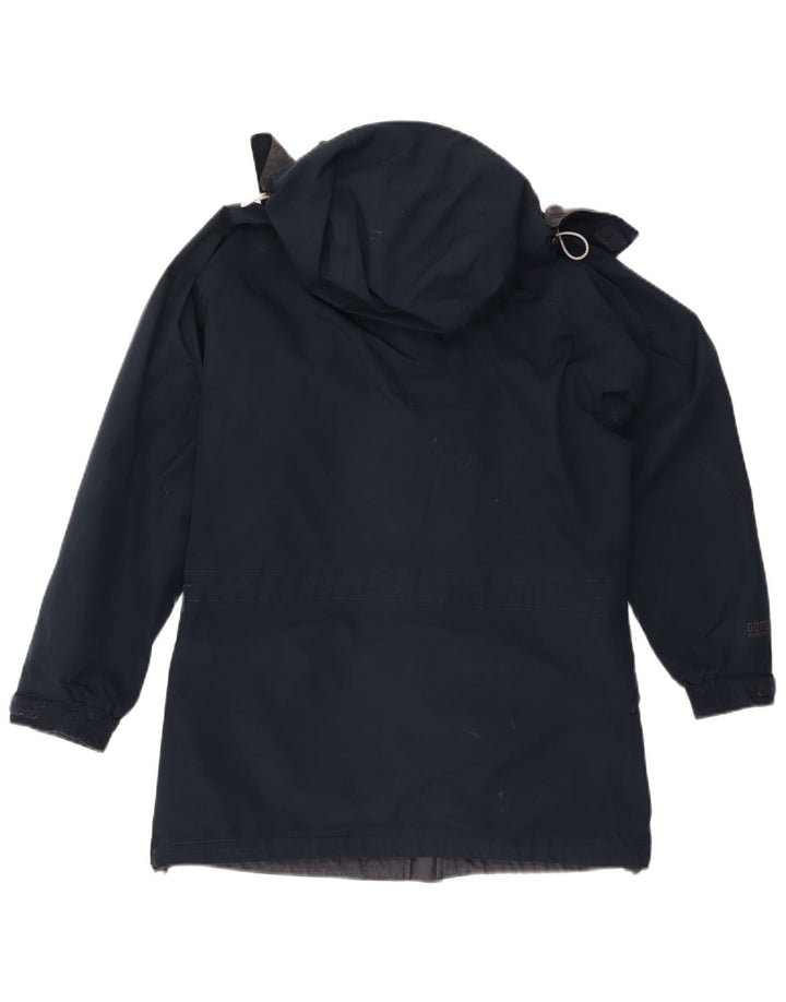 Berghaus Veste de pluie surdimensionnée à capuche pour femme UK 10 Petit nylon bleu marine