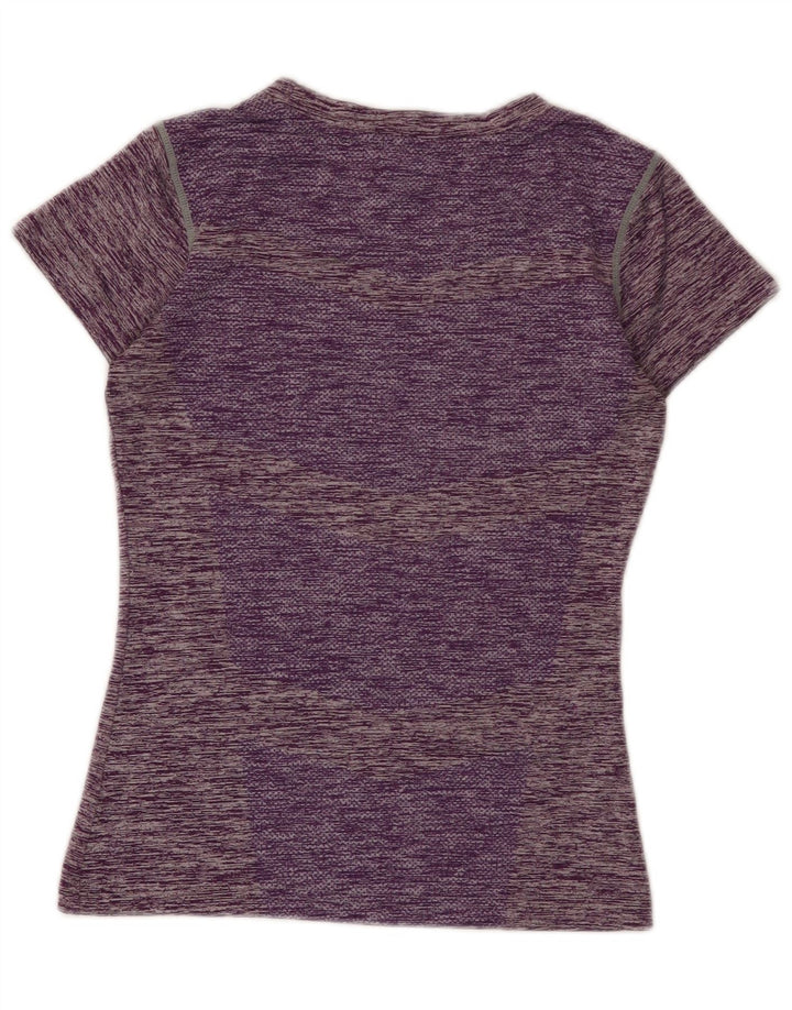 Nike T-shirt Dri Fit pour femme UK 12 Polyester moucheté violet moyen