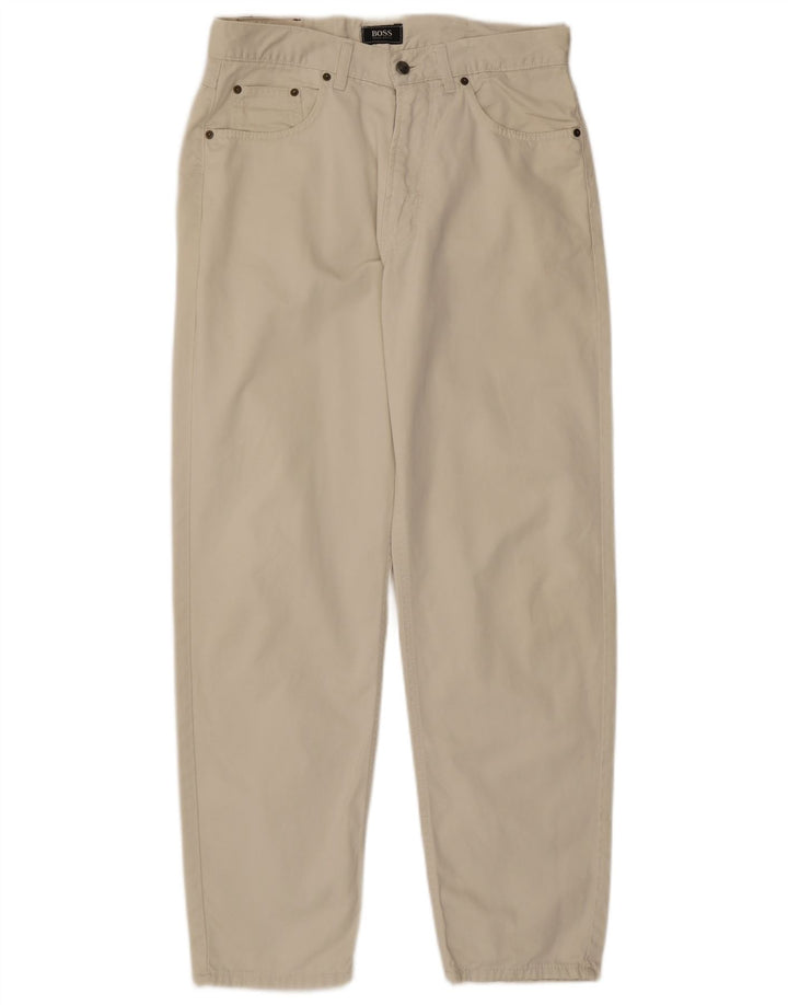 HUGO BOSS Jean Arkansas Tapered Homme Blanc W34 L32 Coton