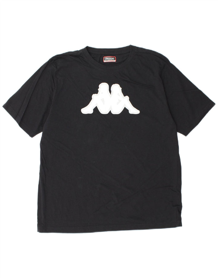 KAPPA T-Shirt Graphique Homme Top XL Noir Coton