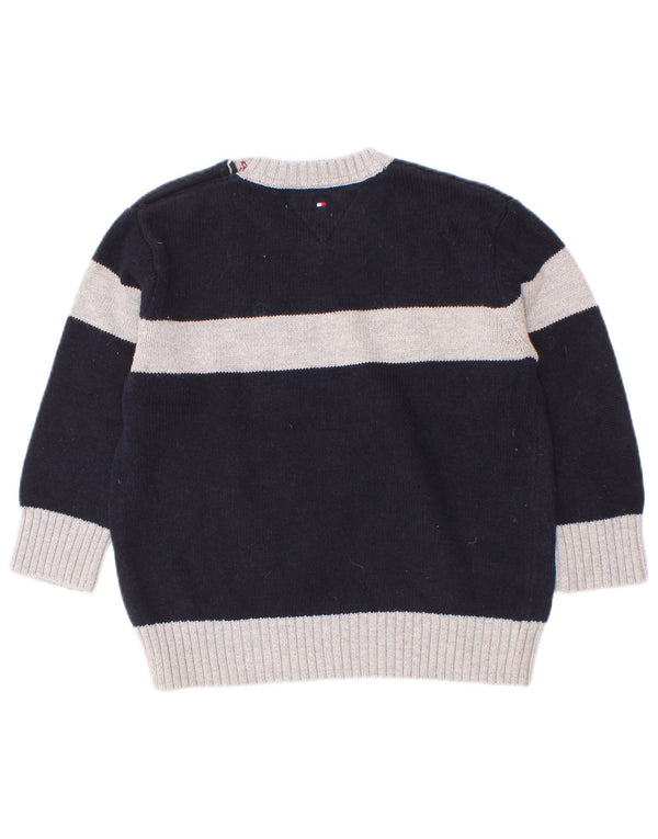 Tommy Hilfiger Pull col V pour bébé garçon 18-24 mois Bleu marine