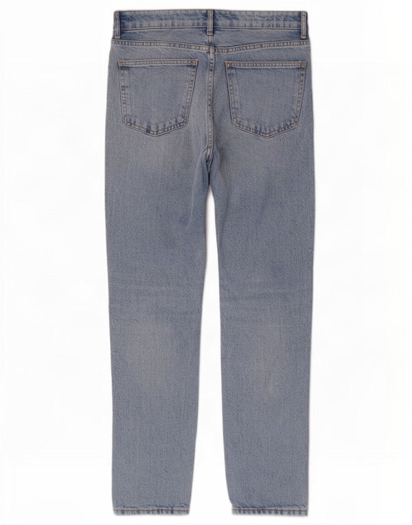 Zara Jean droit vieilli pour femme EU 40 Medium W30 L28 Bleu