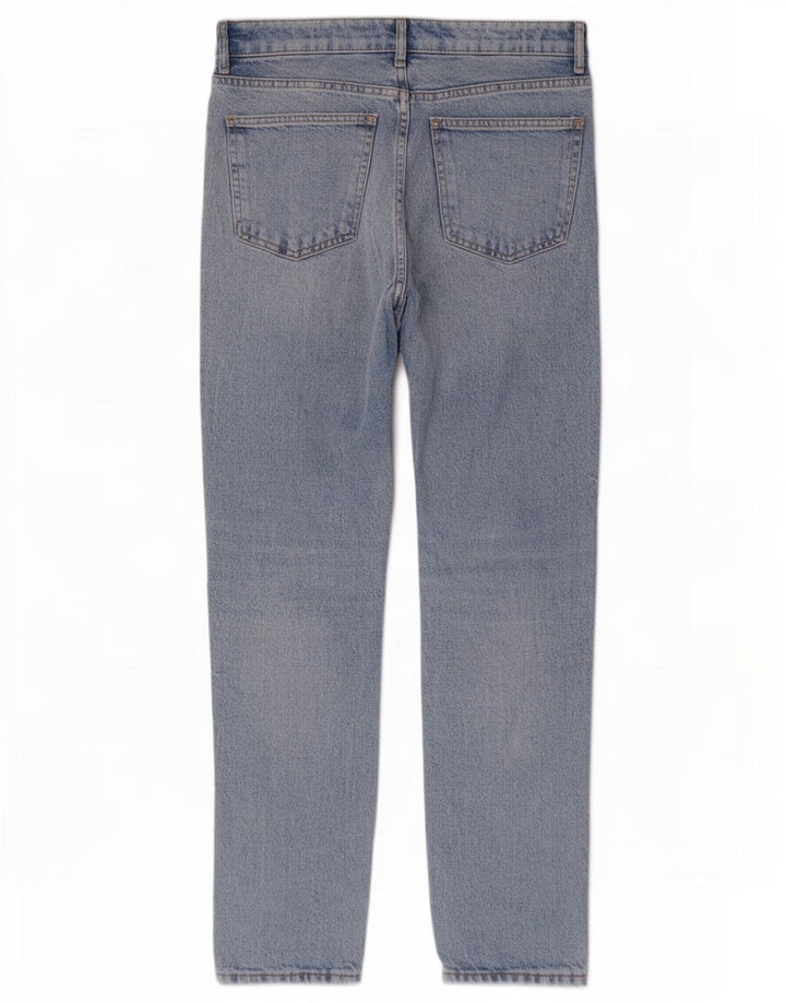 Zara Jean droit vieilli pour femme EU 40 Medium W30 L28 Bleu