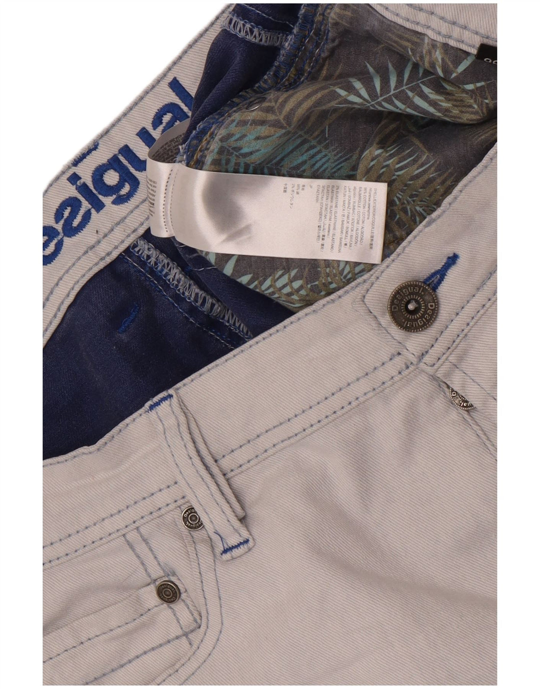 Desigual Jean Slim W36 L33 Bleu Coton Homme