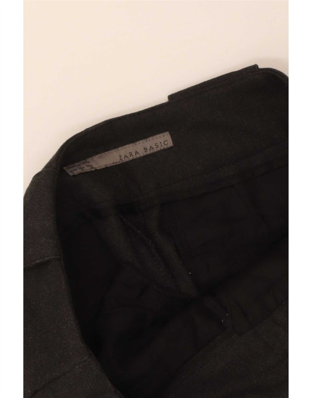 Pantalon Chino Pegged Femme Zara Petit W26 L28 Gris