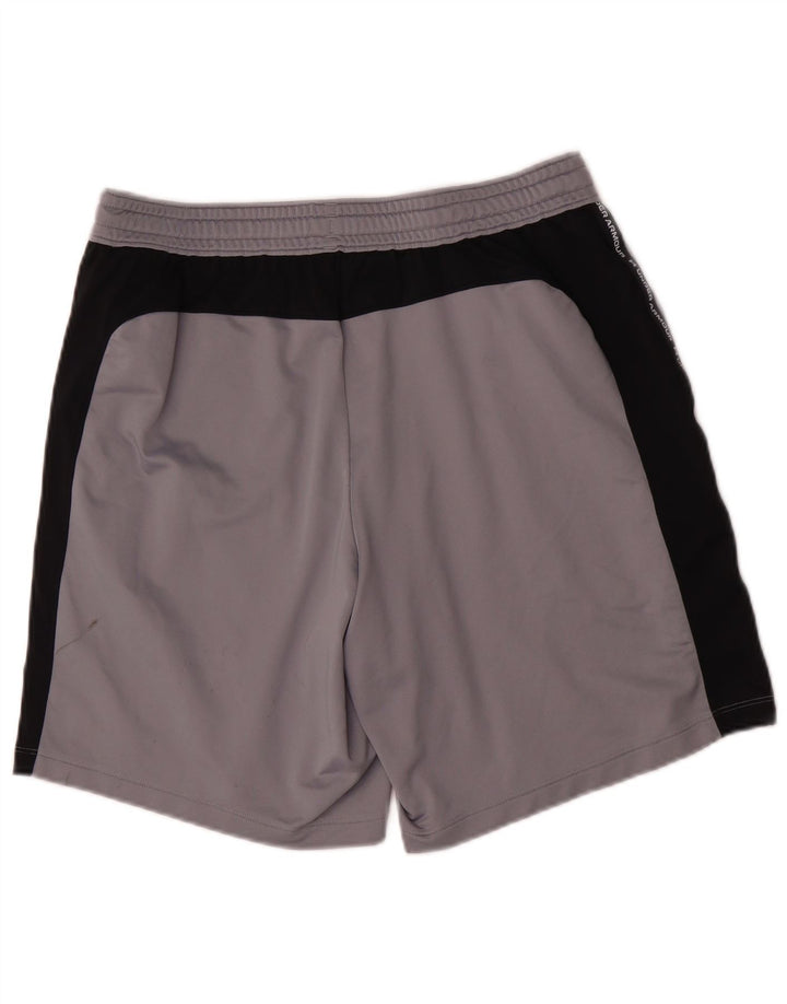 Under Armour Short de Sport Graphique Homme Gris Colorblock Polyester