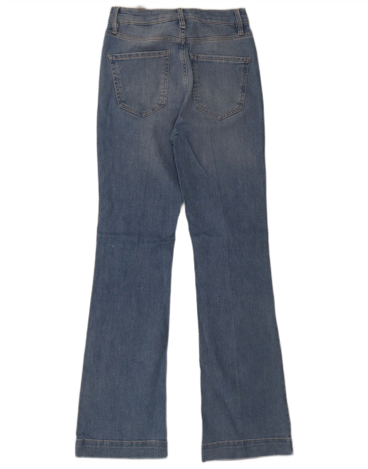 Marks & Spencer Jean évasé régulier pour femme UK 8 Small W26 L31 Bleu Coton