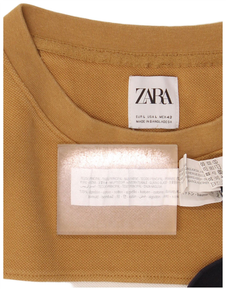 Zara Homme Sweatshirt Jumper Large Multicolore Colourblock Coton