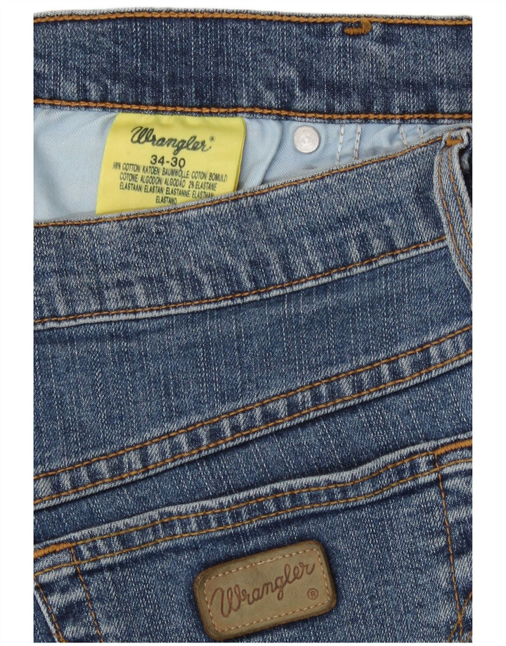 Wrangler Jean Slim Coupe Regular Homme W34 L30 Bleu Coton