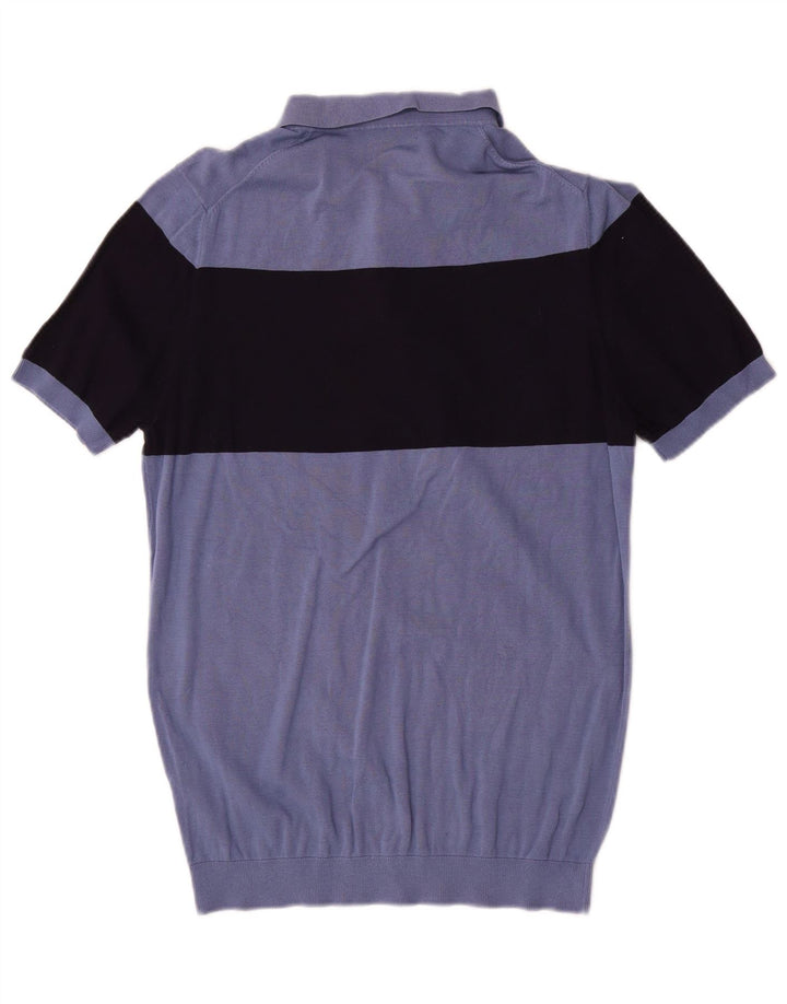 Massimo Dutti Pull Col Polo Homme Bleu Moyen Colourblock