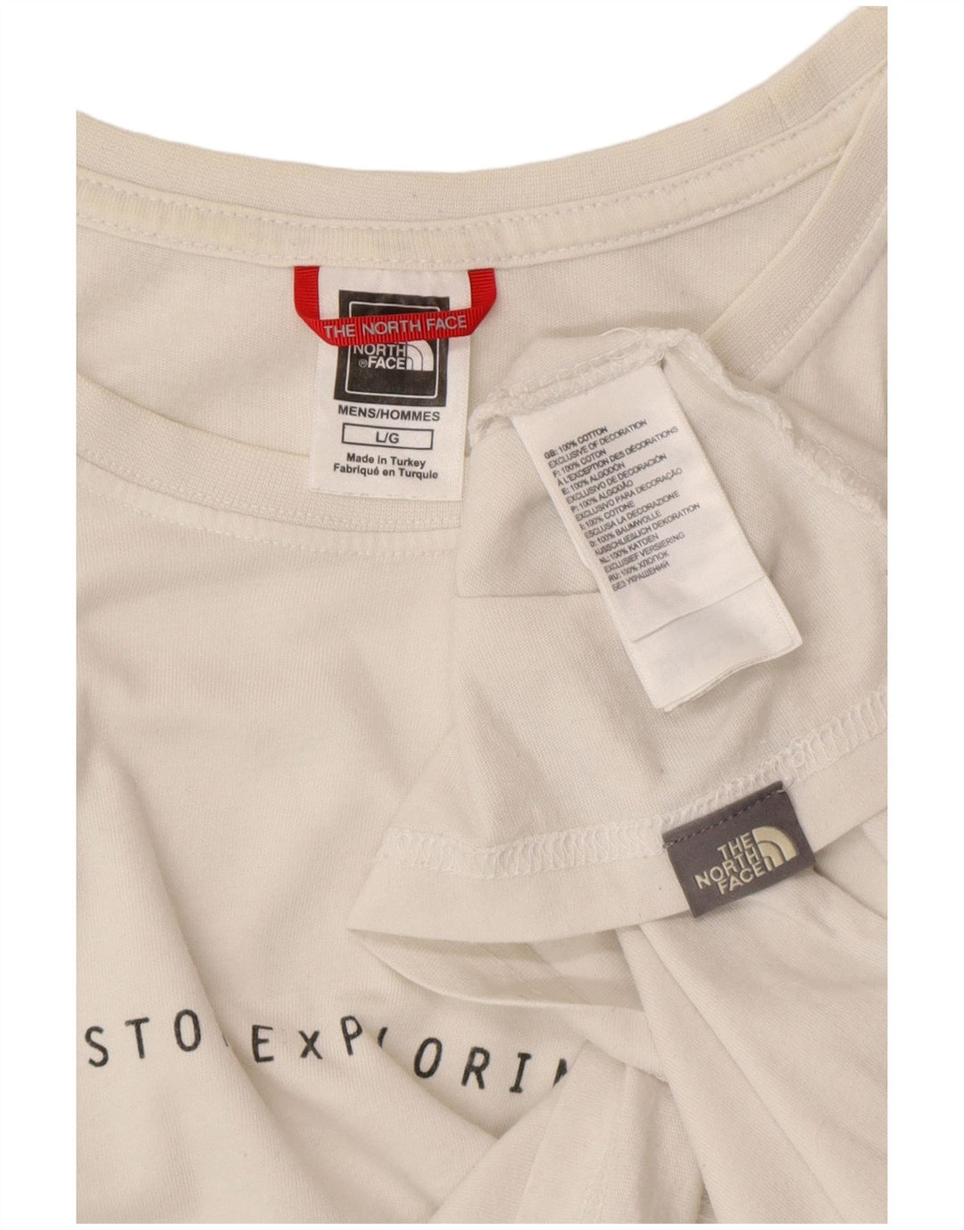 THE NORTH FACE T-shirt graphique pour hommes, grand coton blanc