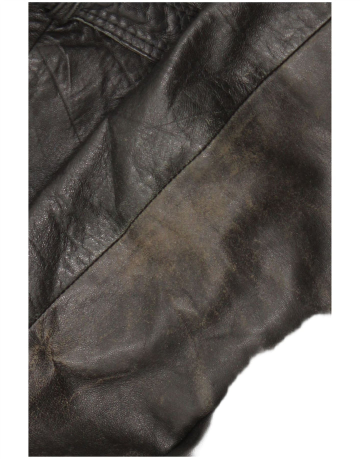 Veste en cuir femme vintage IT 50 XL Cuir noir