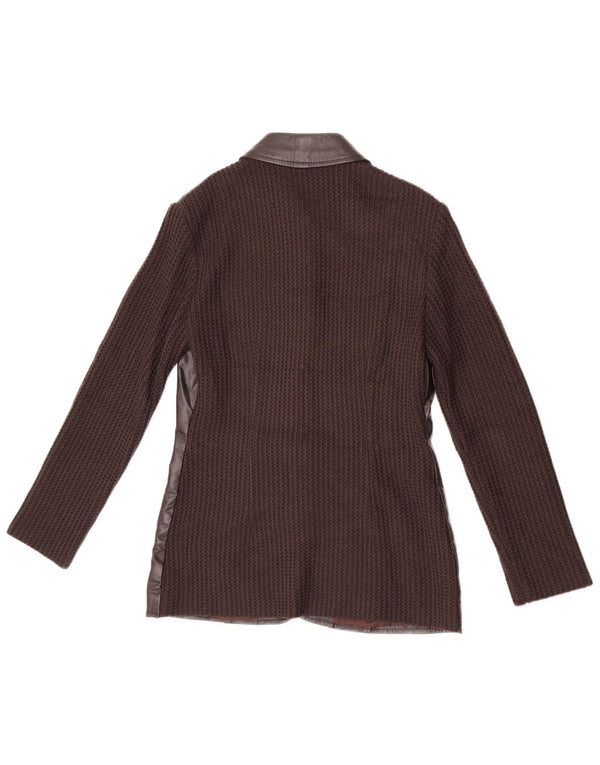 Penny Pull Veste Blazer 5 Boutons Femme IT 42 Acrylique Marron Moyen