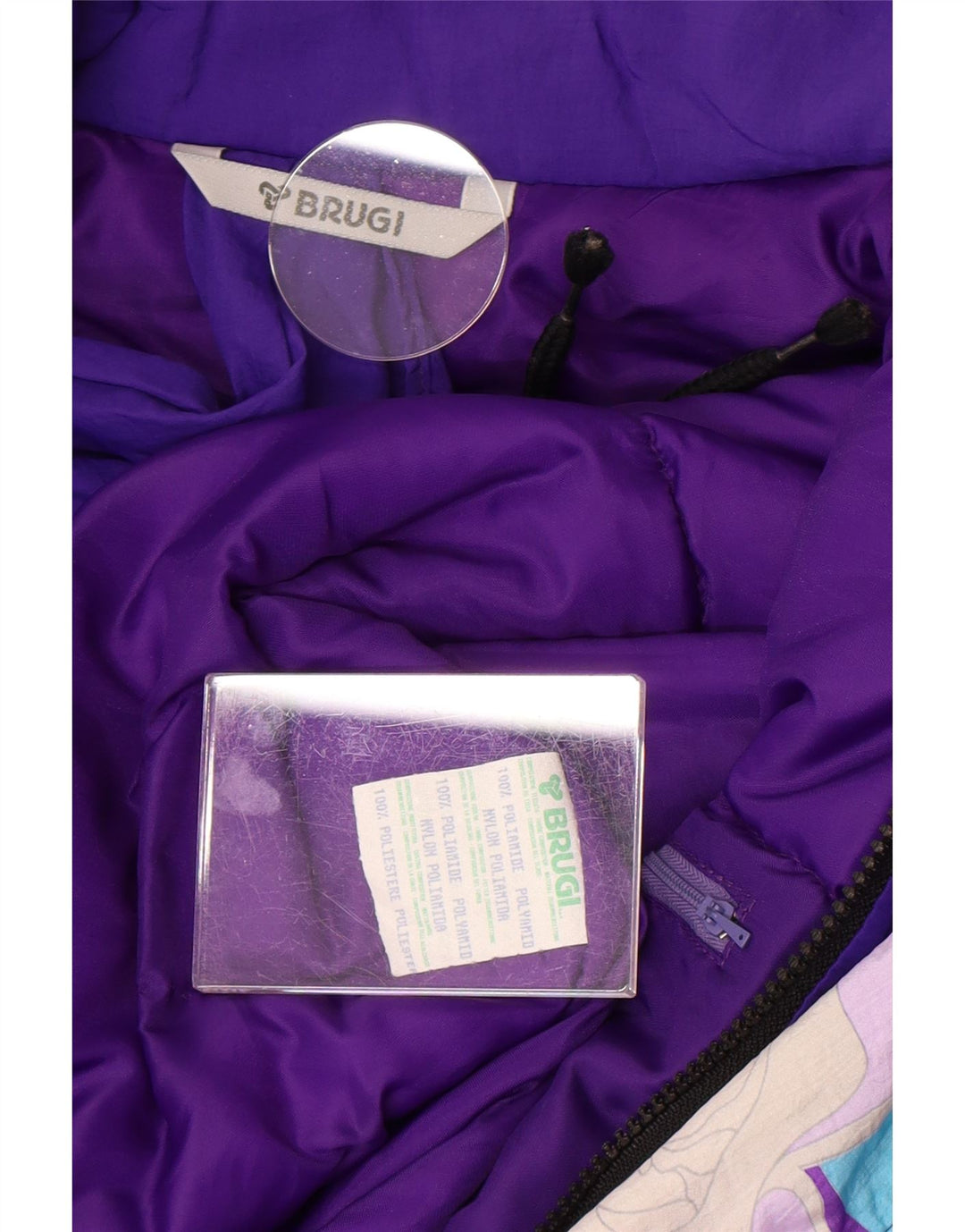 Brugi Combinaison de ski à capuche pour femme UK 44 Medium Violet Colourblock Polyamide