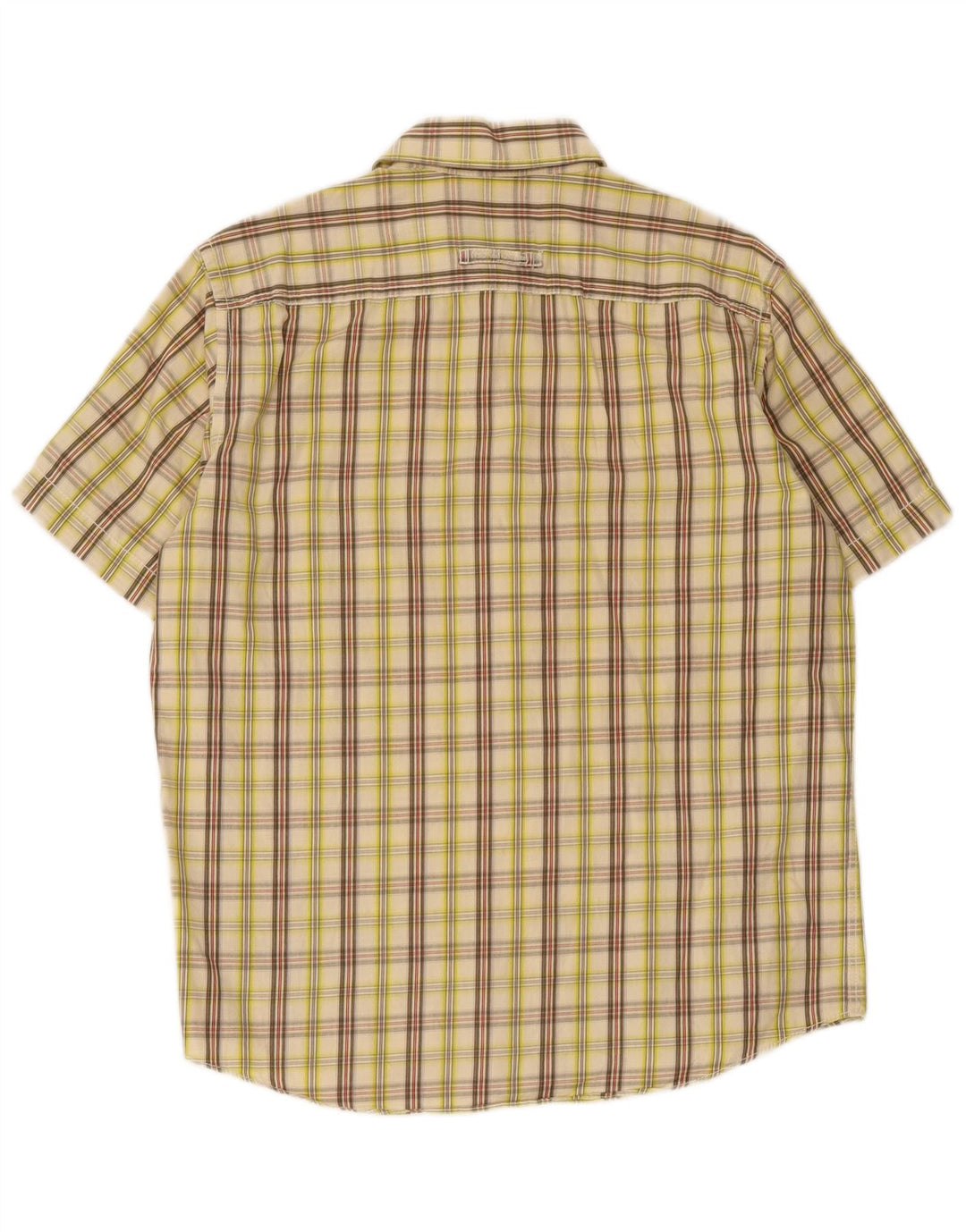 Camel Active Chemise à Manches Courtes Coupe Moderne Homme Coton à Carreaux Beige Moyen