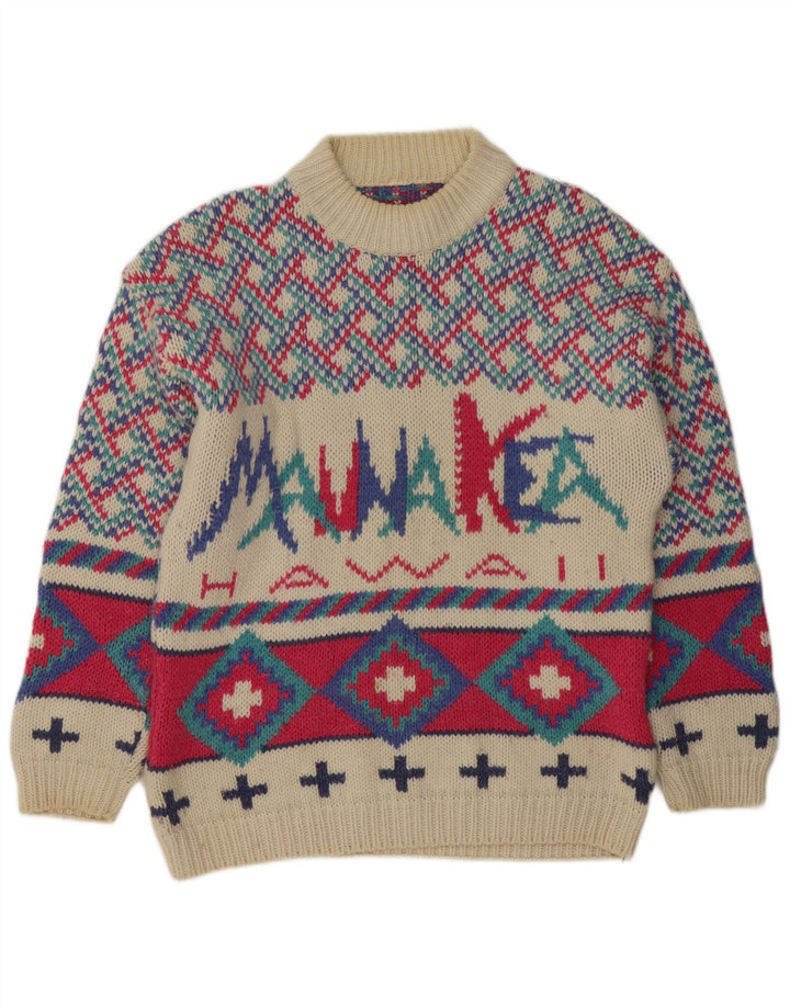 Mauna Kea Pull col rond homme moyen multicolore géométrique
