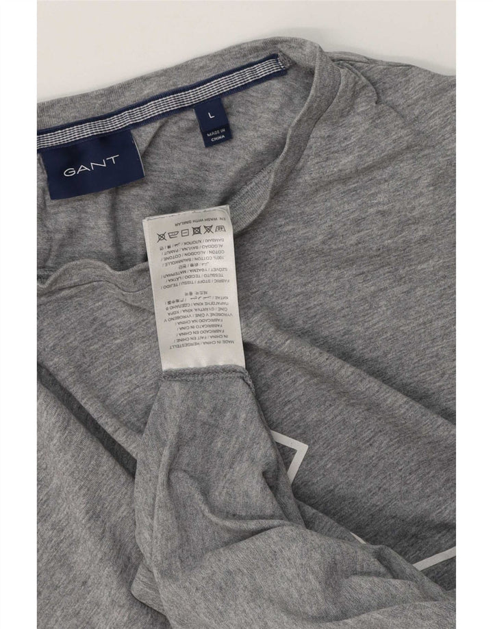 Gant T-Shirt Graphique Homme Gris Large Coton