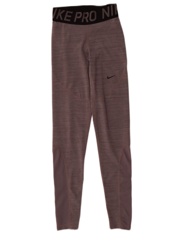 Nike Legging Dri Fit Graphic pour femme UK 4 XS Gris Colorblock Polyester
