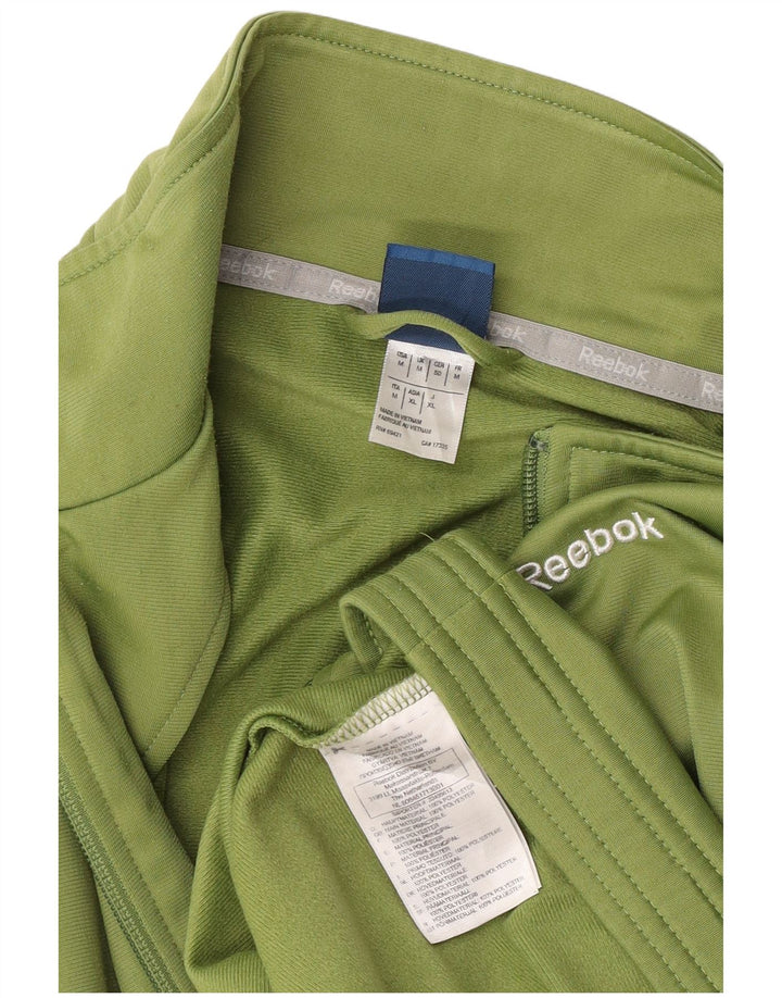 Reebok Veste de Survêtement Homme Vert Moyen Polyester