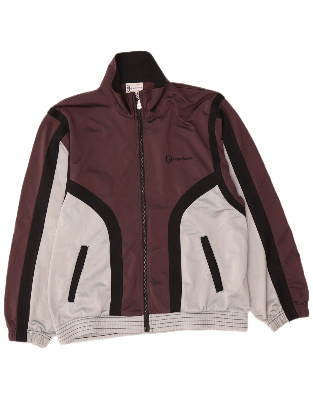 Sergio Tacchini Veste de survêtement pour homme IT 46 Small Marron Colourblock