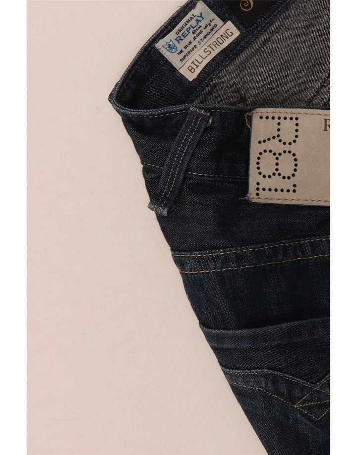 Replay Jean droit homme W34 L28 bleu marine