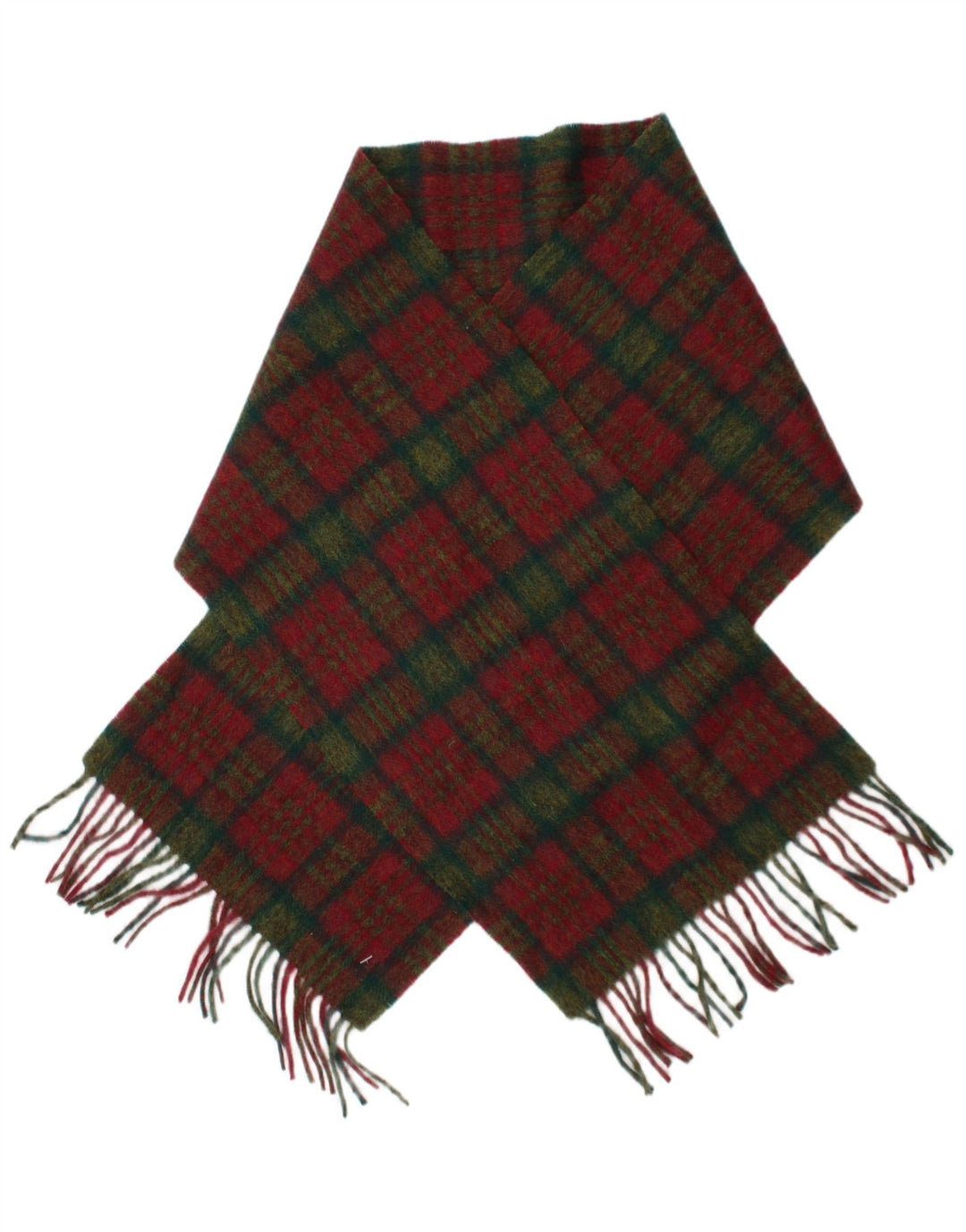 John Hanly&Co Ltd Écharpe rectangulaire pour femme Taille unique Rouge Plaid Classique