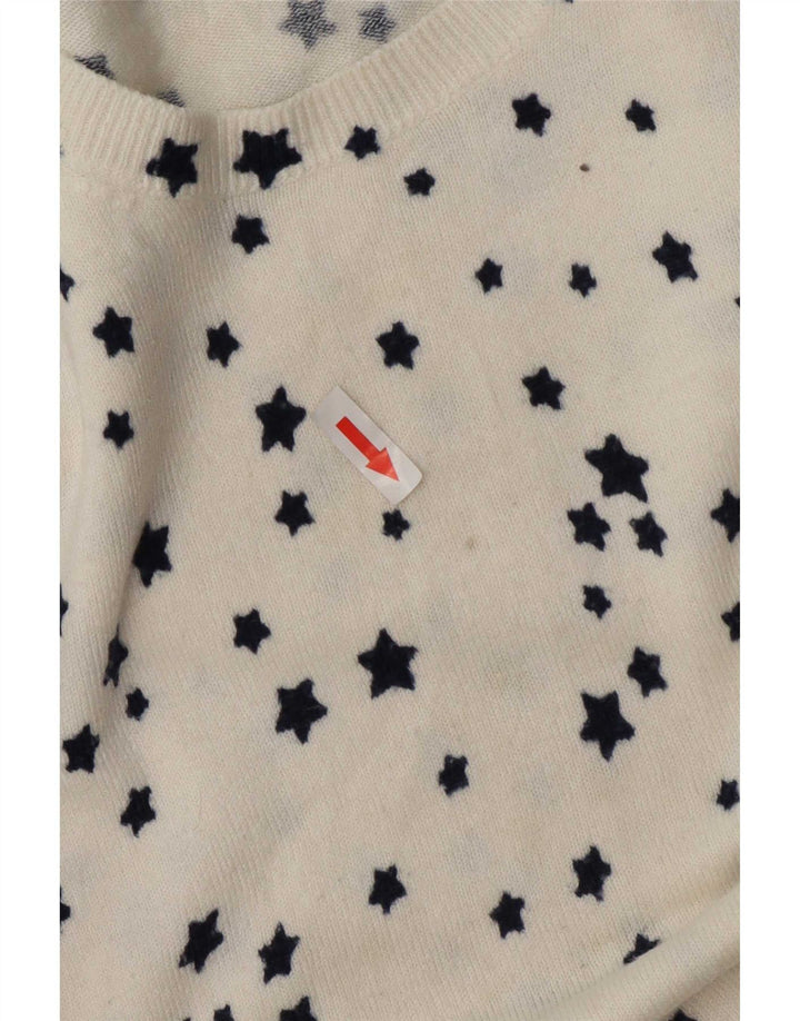 Marks & Spencer Pull à col rond pour femme UK 16 Large Blanc cassé
