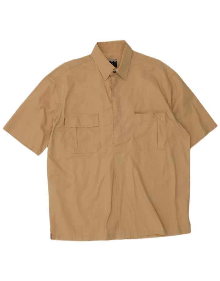Trussardi Chemise à Manches Courtes Coton Beige Moyen |