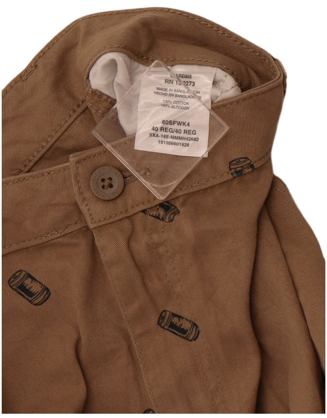 WRANGLER Short Cargo Graphique Homme W40 XL Coton Marron