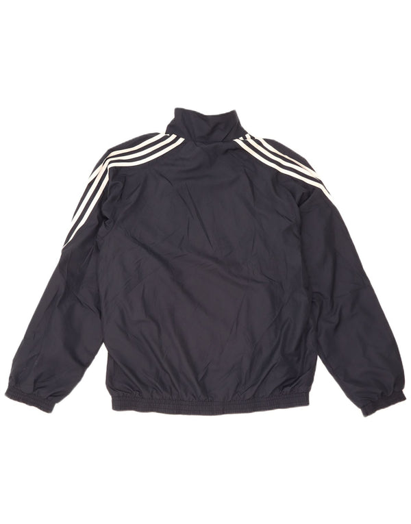 Adidas Veste de survêtement pour homme Taille S Bleu marine Colorblock Polyester