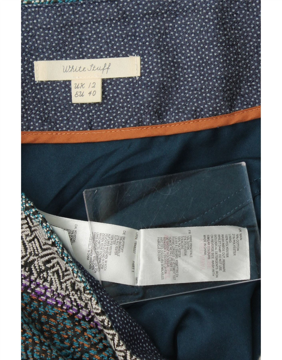 WHITE STUFF Womens Pencil Skirt UK 12 Medium W34 Blue Striped Cotton Vintage White Stuff and Second-Hand White Stuff from Messina Hembry 