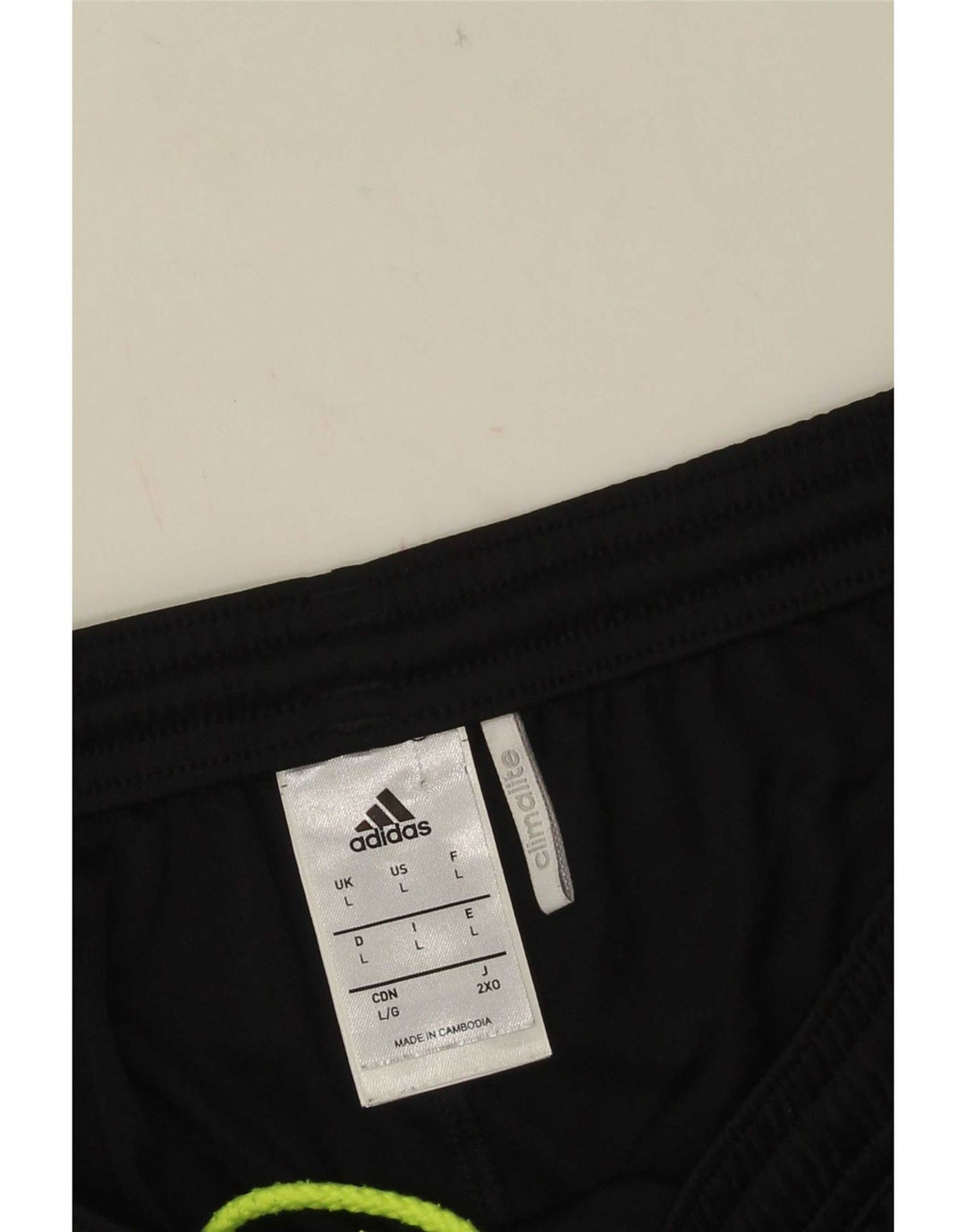 Adidas Short de sport Climalite pour homme en polyester color block Noir Taille L