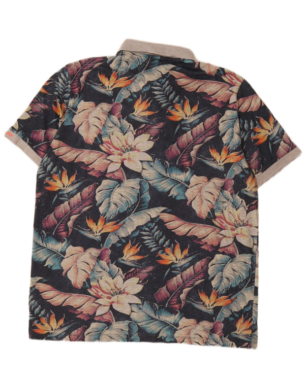 Replay Polo Graphique Homme 4XL Bleu Marine Coton Floral