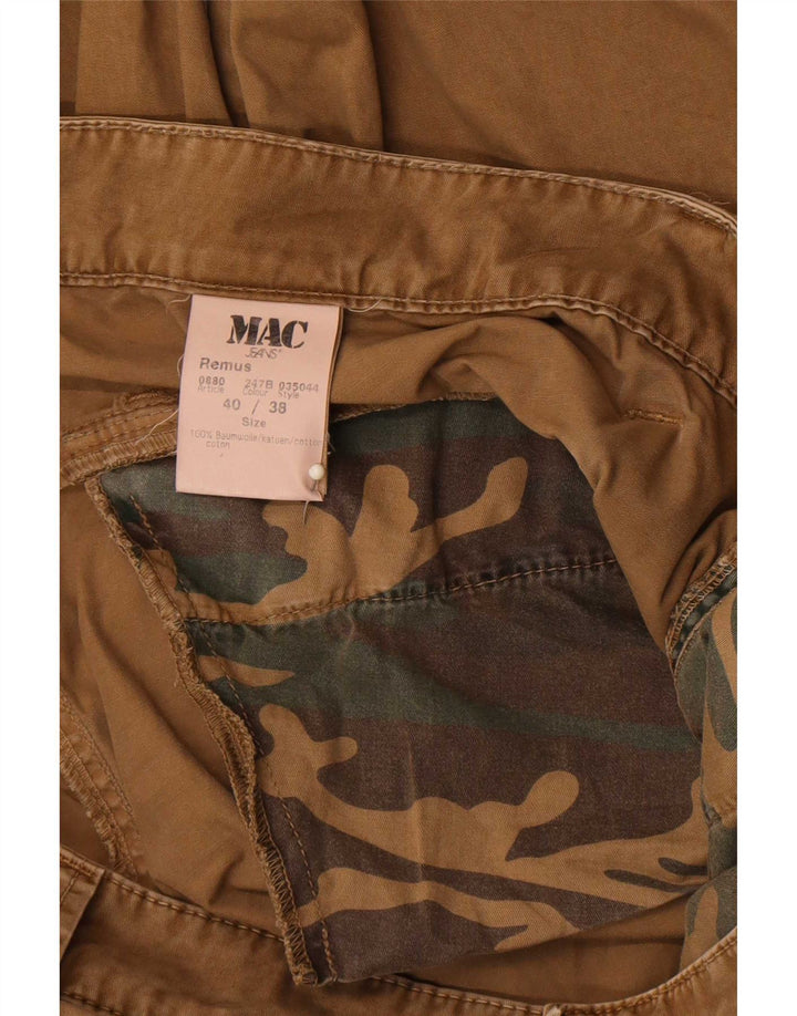 Mac Pantalon Cargo Droit Homme W40 L38 Marron Coton