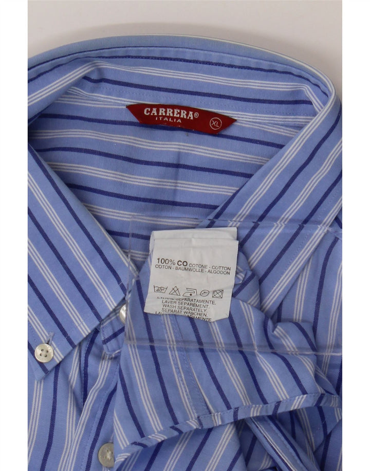 CARRERA Chemise Homme XL Bleu Rayure Coton
